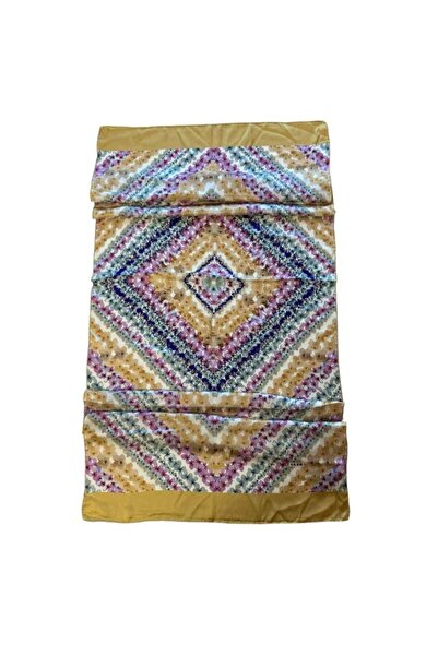 Aker Sura Silk Shawl 55254 Gold Floral Pattern