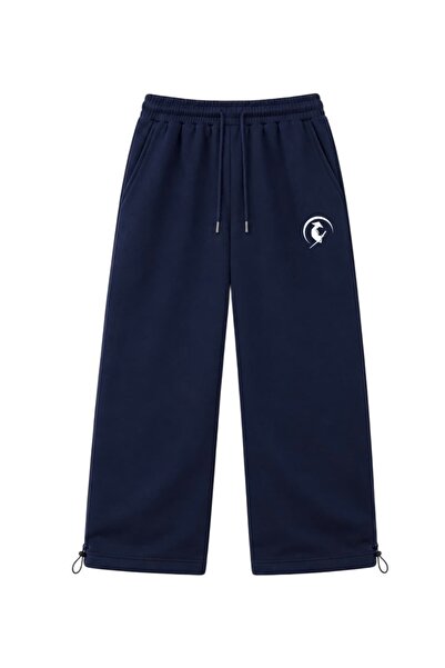 zaee Raven Embroidered Adjustable Leg Premium Baggy Sweatpants