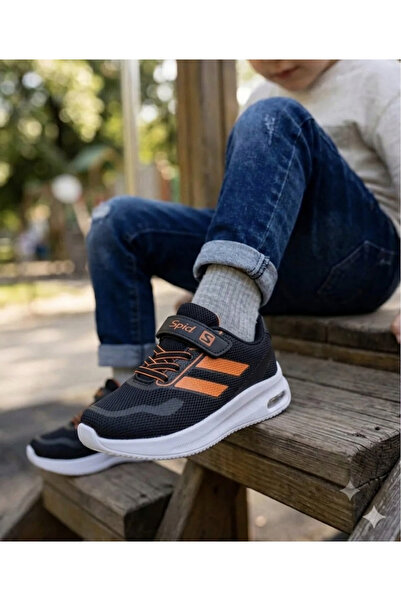 WEBORN Çocuk Sneaker Triko Fileli Tek Cırtlı Işıklı Esnek Hafif Nefes Alabile...