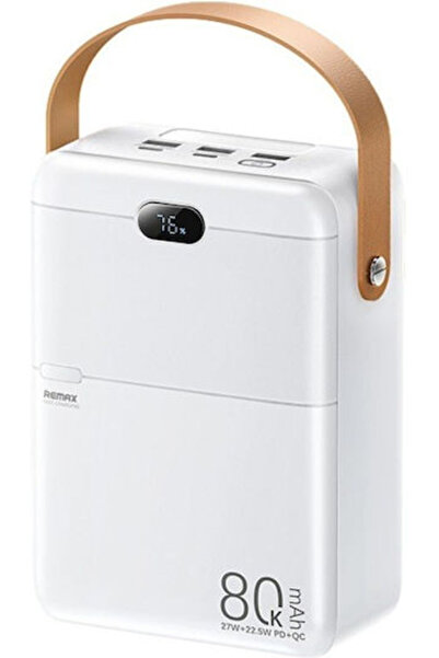 Remax RPP-118 Power Bank 80000mAh 27W με 3 θύρες USB-A και 2 θύρες USB-C Powe...