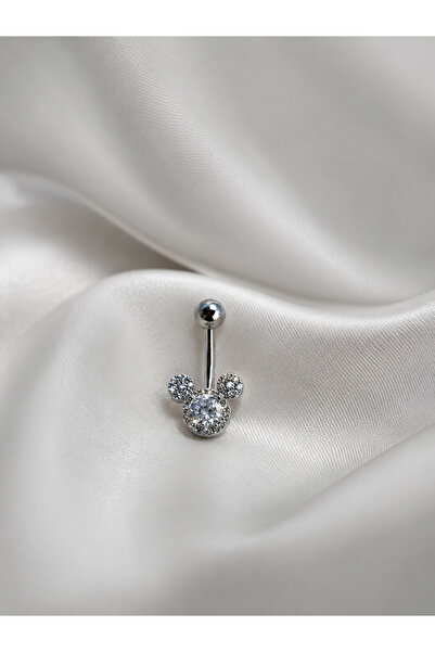 B & S Zirkon Taşlı Çelik Göbek Piercing