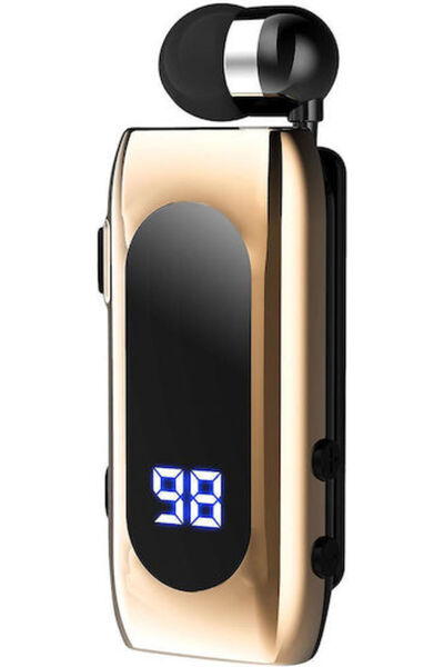 Fineblue K55 Ενδοωτικό Ακουστικό Bluetooth Handsfree Χρυσό