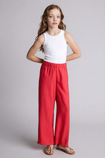 DeFacto Straight Wide Crinkle Pants Girls G0612A826Sp