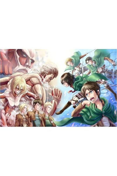 ESSESORIES Attack on Titan Anime Poster Wall Art Room Decor Self Adhesive