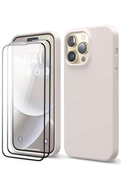 ELTRAZONE [3-in-1] iPhone 15 Plus Case Bundle – White Liquid Silicone Shockpr...