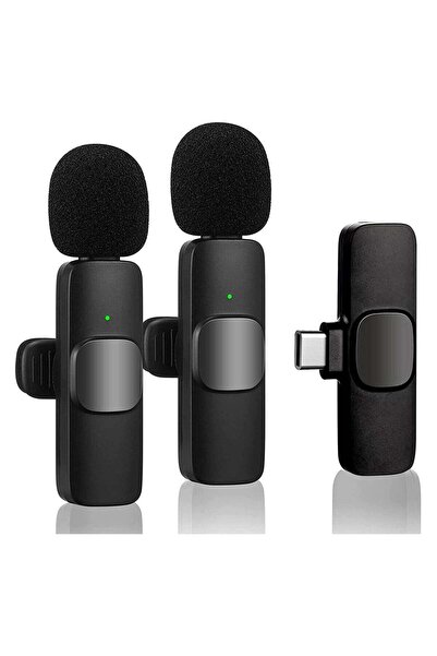 Generic ميكروفون لافالير لاسلكي للهاتف (USB-C)، مزدوج لتسجيل الفيديو، البث ال...