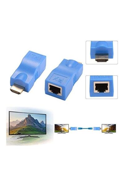 ELTRAZONE 2-Piece HDMI Extender Adapter Set – RJ45 Over Ethernet HDMI, Plug &...