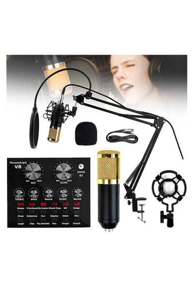 ELTRAZONE Microphone, Live Sound Card & BM800 Suspension Microphone Kit Broad...