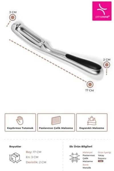 Yıldızan Stainless Steel Horizontal Peeler - Metallic 931845