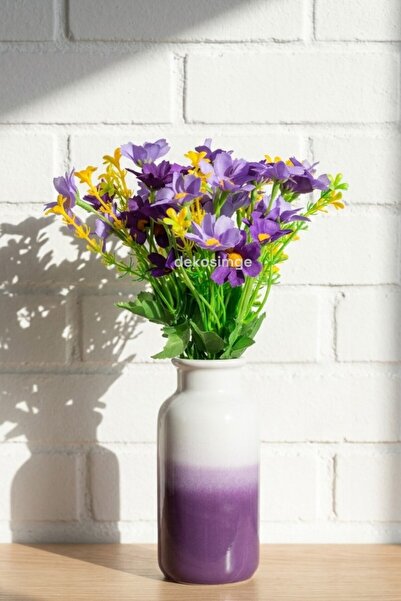 Dekosimge Artificial Daisy Bouquet with Garnish 30 cm Purple