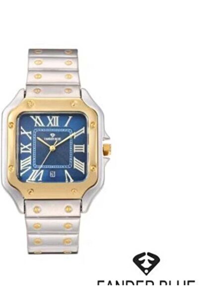 FANDER BLUE Men's Watch with Steel Strap and Blue Dial