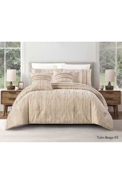 ALMIAAD Nefirin Bridal Bedspread Set Chanel and Royal Lace Full Filling 8 Pie...