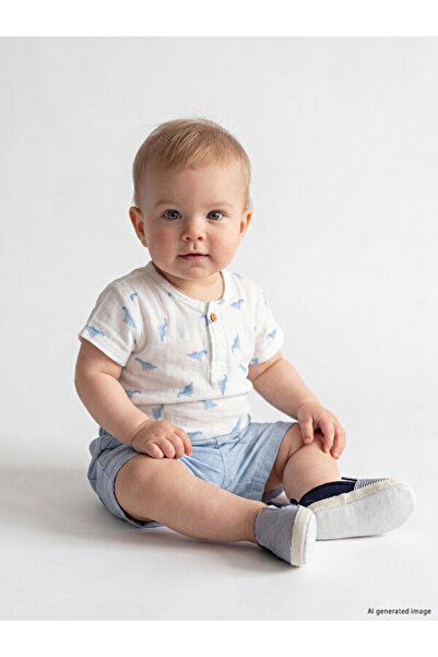 LC Waikiki Esvab • Modern & Distinctive Printed Baby Boy Bodysuit and Shorts