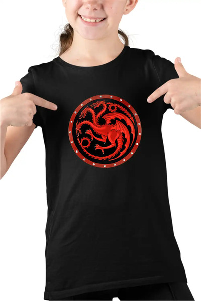OEM Παιδικό Κοριτσίστικο Μπλουζάκι Game of Thrones με το Έμβλημα των Ταργκάριεν