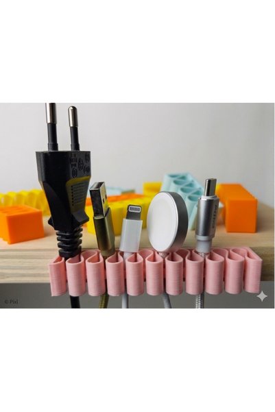 FOAMGREEN 10 Bölmeli Masa Kenarı Kablo Düzenleyici Kablo Tutucu Organizer