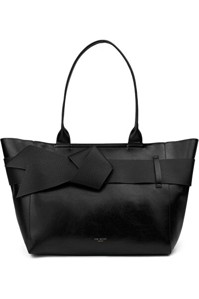 Ted Baker Trapezoid Tote Bag for Women in Black, Large Size