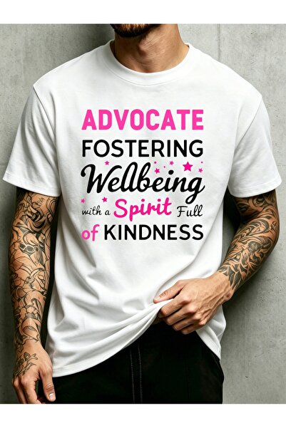 1001 Line تي شيرت رجالي بياقة دائرية من Advocat Fostering Wellbeing with A Sp...