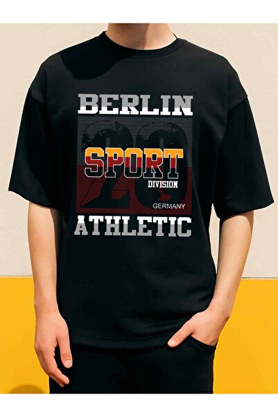 NOURAM تي شيرت رجالي بتصميم رياضي من طراز Berlin Sport Division، تصميم كلاسيك...