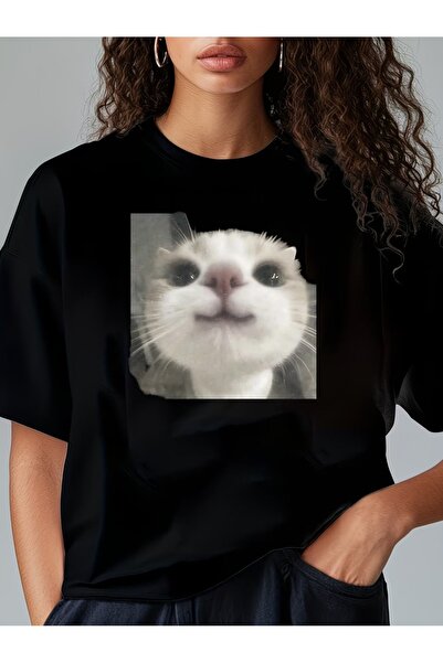 2mcup Fun Cat Graphic T-Shirt - Soft Stretchy Short Sleeve, All-Season Casual...