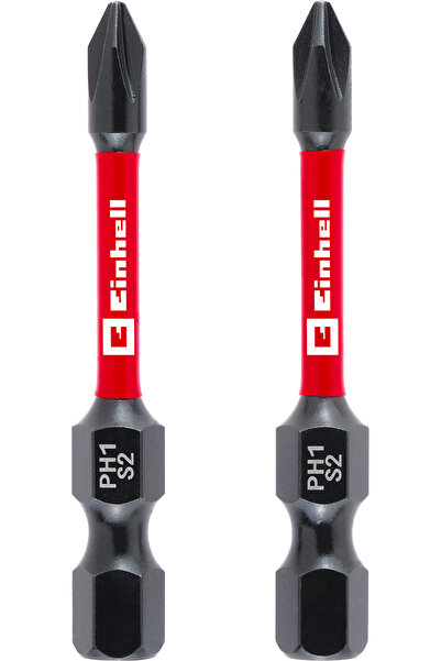 Einhell Orijinal Darbeli Bit Seti, 2 Parça, 50 mm, PH1 (S2 Çelik, Torsiyon Bö...
