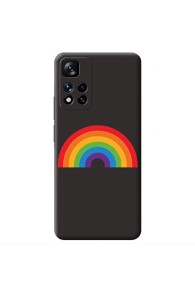 Other Xiaomi Redmi Note 11 Pro 5G Rainbow Mini Black Colored Silicone TPU Θήκη