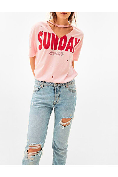 Evendi T-Shirt - Ροζ - Χαλαρή εφαρμογή