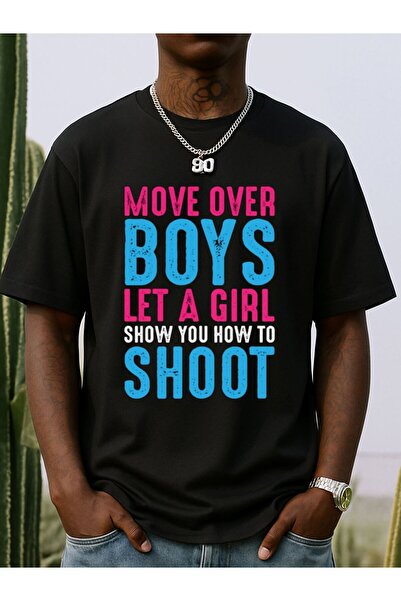 BASEPULSE تي شيرت بطباعة جرافيكية بعنوان "Move Over Boys Let a Girl Show You ...