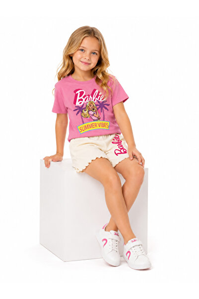 Barbie New Season Licensed Children's Shorts Set 2 Pieces Top and Bottom