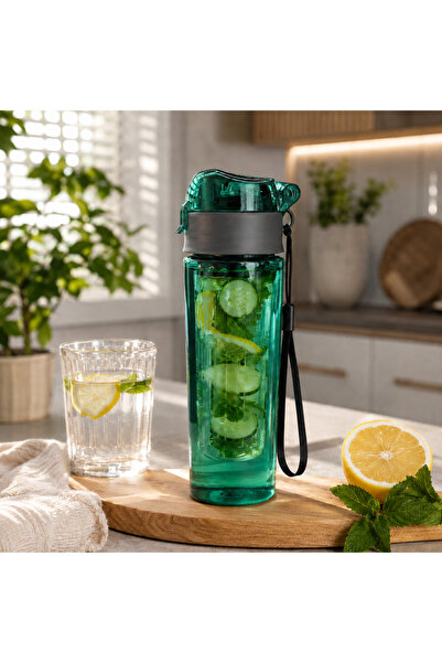 Bk Gift 800 ml Detoks Suluk Süzgeç Hazneli BPA İçermez Sızdırmaz Spor Matara ...