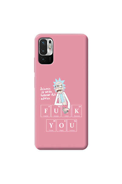 Other Xiaomi Redmi Note 10 Pro 5G Rick Scince is wise Pink Colored Silicone T...