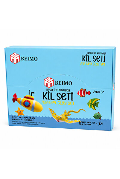 Beimo Deniz Teması Hava İle Kuruyan Kil Seti , Air-Dry Clay Set , Zıplayan Oy...