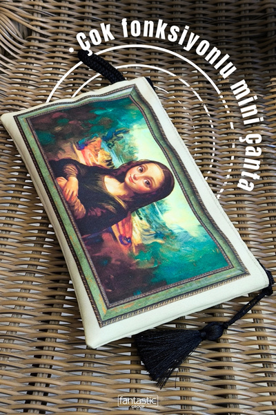 FANTASTIC Multi-Purpose Famous Painting Printed Mini Makeup Bag – Tassel Art-...