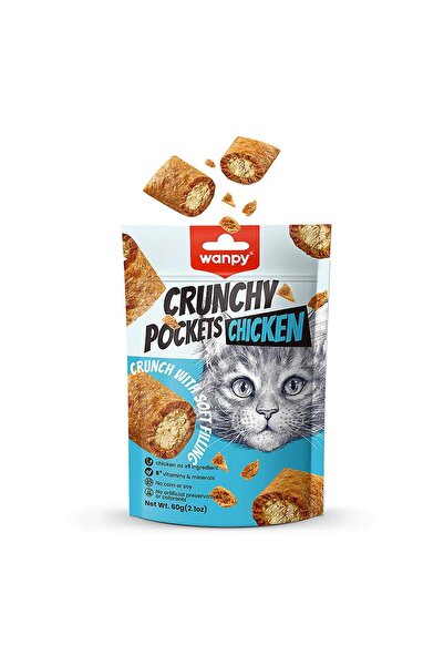 Wanpy Crunchy Pockets Tavuklu Kedi Ödül Maması 60 gr