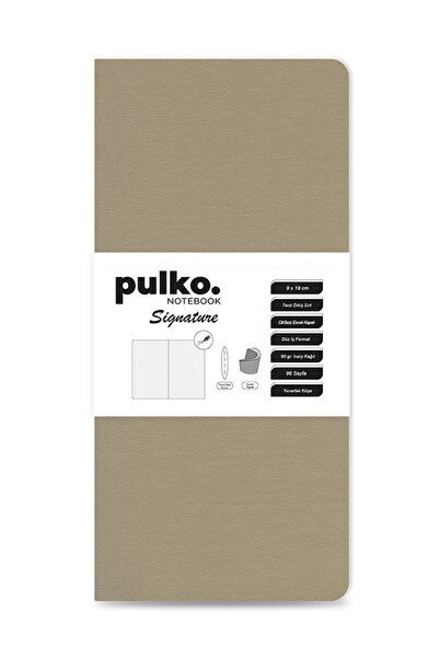 PULKO Notebook Signature Notepad, Tailor Stitching, 90Gr. Ivory, Plain, (0750...