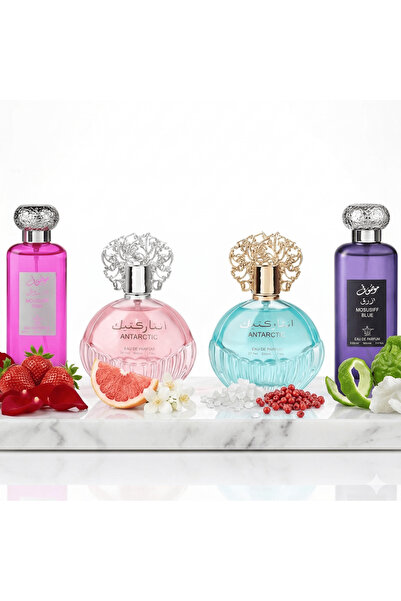 ESSENTA Set de 4 parfumuri orientale (2W, 2M) 100ML: Mousuff Pink, Antarctic ...