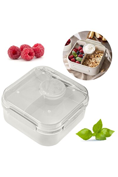 EDANTI Cutie de prânz din plastic, recipient pentru prânz, 1,6 L, albă