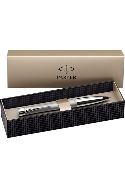Parker Urban Fashion Medium Point Ballpoint Pen with Chrome Trim, Silver