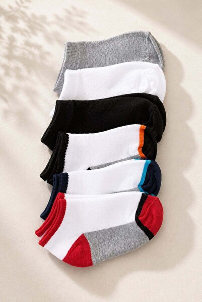 GİYSA Boy's Set of 6 Cotton Patterned Booties Socks 1 - 308