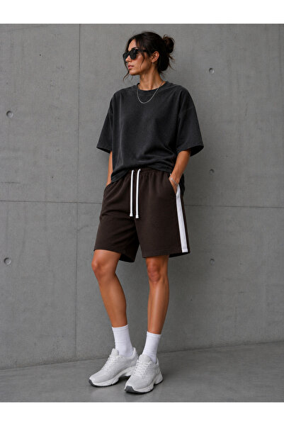 By Layina Women's Comfortable Cut Shorts with Striped Details