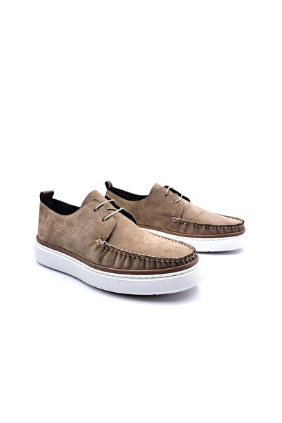 MARCOMEN Genuine Nubuck Leather Mink Brown Comfort Casual Men's Shoes