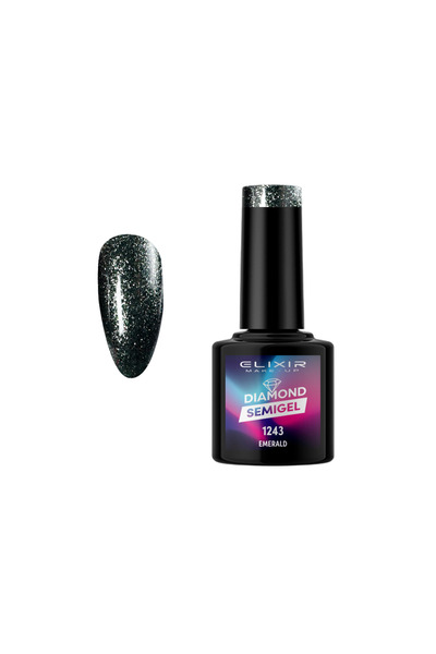Elixir DIAMOND SEMI GEL (ΗΜΙΜΟΝΙΜΟ BΕΡΝΙΚΙ) - 1243 (EMERALD) 8ML