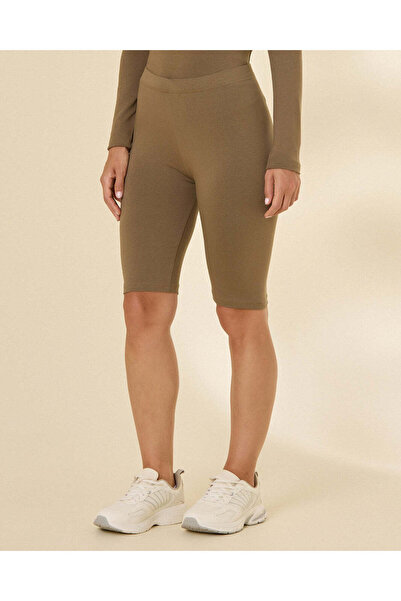 REDTAG Women Olive Cycling Shorts
