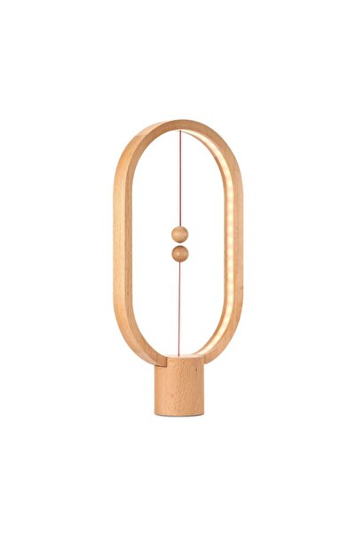 Allocacoc Lampă LED cu levitație magnetică, Allocacoc, Ellipse Heng, lemn