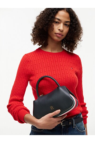 Tommy Hilfiger TH LOGOTAPE MINI SATCHEL EL ÇANTASI OS DW6 Space Blue Corp