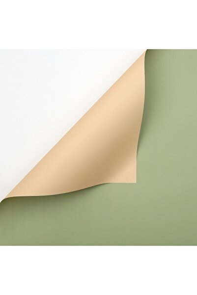 OEM Bicolor Plastic Cellophane Beige-Green 58x58 cm
