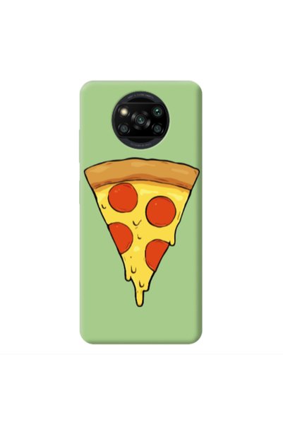 Other Xiaomi Poco X3 /X3 Pro Pizza Slice Light Green Colored Silicone TPU Θήκη