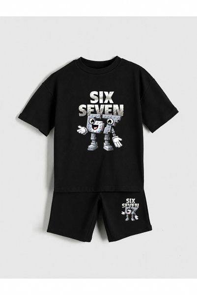 SVART WEAR Six Seven Printed Boys' Shorts Set (100% Cotton)