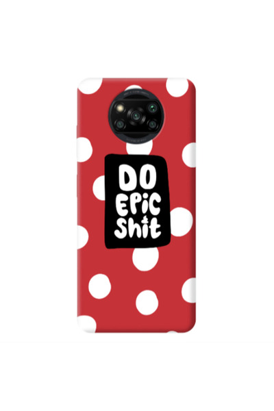 Other Xiaomi Poco X3 /X3 Pro Do Epic Shit Red Colored Silicone TPU Θήκη