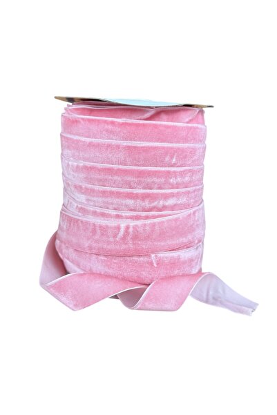 OEM Banda de Velur Catifea Roz 2.5 cm 45,72 m