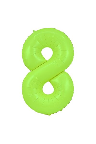 OEM Balon din folie numărul 8, 102cm, Verde Neon